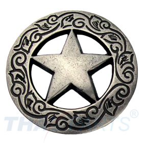 Concho #020 20mm Antik Silber Western Texas Stern Conchos