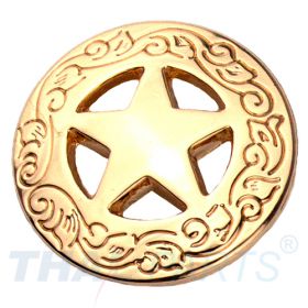 Concho #018 20mm Gold Western Texas Stern Conchos