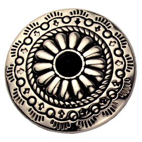 Concho #072 30mm Western Conchos Silber Stein Schwarz