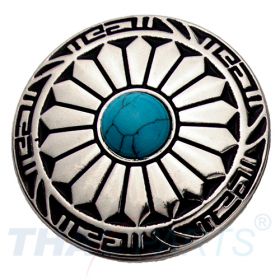 Concho #100 30mm Wild Hearts Conchos Silber Stein Blau