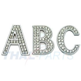 Strassbuchstabe - M - zum Aufschieben #SL032 - 35mm - Strass Buchstaben