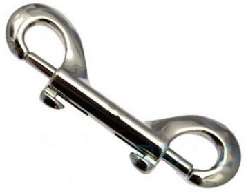 10er Pack Doppel Karabinerhaken 89mm Zinkdruckguss