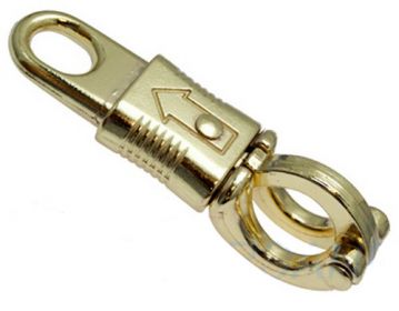 10er Pack Panikhaken 104mm mit fester Rund�se 12mm vermessingt