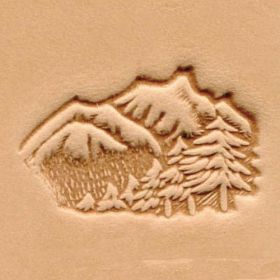 Punzierstempel 3D, Berg & Bume, Gre 25 mm