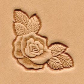 Punzierstempel 3D, Rosen Ecke, Gre 25 mm