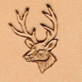 Punzierstempel 3D, Weiwedelhirsch, Gre 25 mm