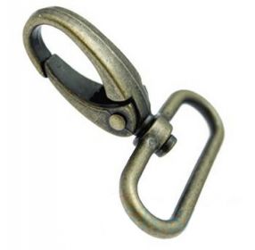 10er Pack Karabinerhaken 38 x 49mm mit ovaler se Altmessing