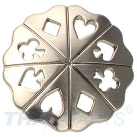 Concho #164 32mm Western Decor Poker Karten Silber Conchos