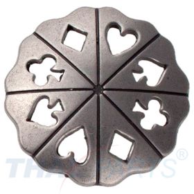 Concho #165 32mm Western Decor Poker Karten Antik Silber Conchos