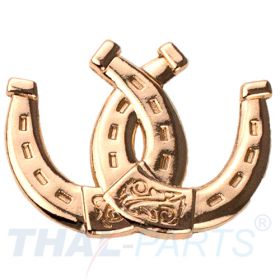 Concho #180 34mm x 27mm Western Reitsport Cowboy Doppel Hufeisen Gold Conchos
