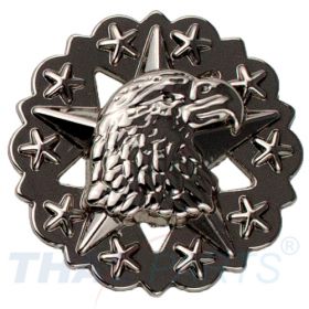 Concho #192 30mm Western Adlerkopf Pride Stern Conchos Silber