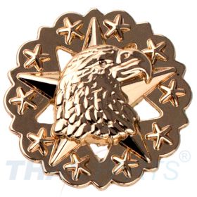 Concho #193 30mm Western Adlerkopf Pride Stern Conchos Gold
