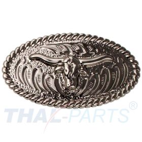 Concho #201 40mm Silber Stierkopf Conchos Longhorn mit Lassorand
