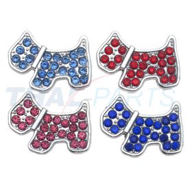 4er Pack Strassmotiv - Hund Dog - zum Aufschieben f�r 10mm Gurtband