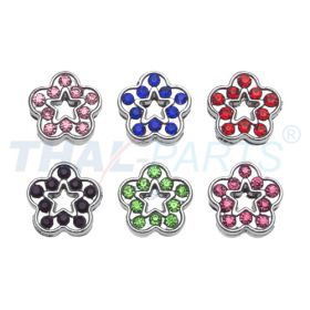6er Pack Strassmotiv Flower Sortiment zum Aufschieben fr 8mm Gurtband