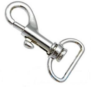 10er Pack Karabinerhaken 20 x 43mm mit geradem Wirbel