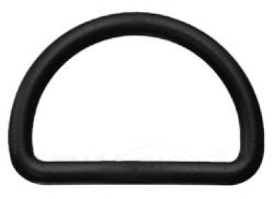 50er Pack D-Ringe 16 x 12 x 2,6mm Stahl, Schwarz