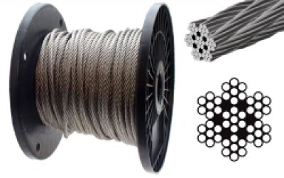 250m Drahtseil 4,0mm EDELSTAHL 7x7 Stahlseil Windenseil Seil Draht Rostfrei Niro