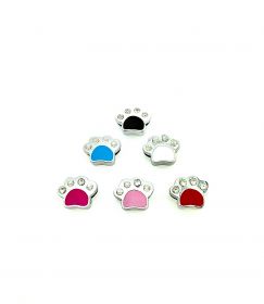6er Pack Strassmotiv Pfote Sortiment #302 - zum Aufschieben fr 8mm Gurtband