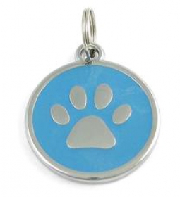 5er Pack Halsbandanh�nger Pfote blau #24 Schmuck Anh�nger