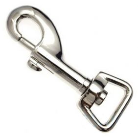 50er Pack Karabinerhaken 20 x 81mm mit geradem Wirbel