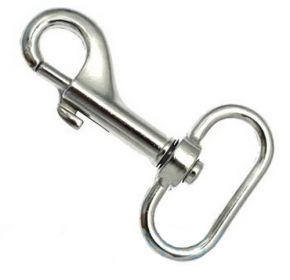 10er Pack Karabinerhaken 25 x 52mm mit halbrundem Wirbel