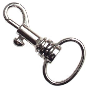 50er Pack Karabinerhaken 16 x 38mm mit halbrundem Wirbel