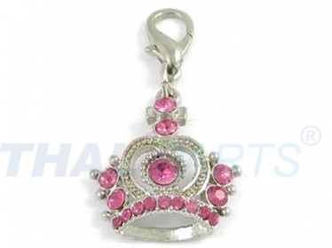 Strassanhnger Krone rosa #11 Strass / Schmuck Anhnger