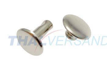 1000er Pack Doppel Hohlnieten 11x12mm Unten zu Doppelhohlnieten