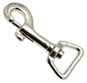 50er Pack Karabinerhaken 20 x 64mm mit geradem Wirbel