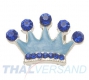 Strassmotiv -Krone Blau - zum Aufschieben 16mm- Strass Motiv #28