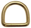 10er Pack D-Ringe 22mm x 18 x 4,0mm Messing Rein