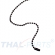 100er Pack Kugelketten 2,4mm x 200mm Schwarz mit Verschluss