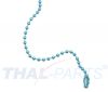 100er Pack Kugelketten 2,4mm x 102mm HELLBLAU mit Verschluss
