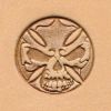 Punzierstempel 3D, Kreuz mit Totenkopf, Gre 25 mm