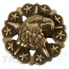 Concho #191 30mm Western Adlerkopf Pride Stern Conchos Antik Bronze