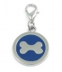 Halsbandanhnger Bone blau #17 Schmuck Anhnger Hundemarke 25mm