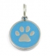 Halsbandanhnger Pfote blau #19 Schmuck Anhnger Hundemarke 30mm